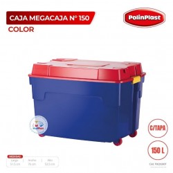 CAJA MEGACAJA N° 150 COLOR C/TAPA C/RUEDAS