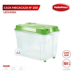 CAJA MEGACAJA N° 200 LECHOSA C/RUEDAS C/TAPA COLOR