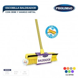 Escobilla baldeador Con Jebe Con Mango Metalico