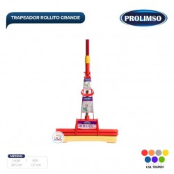 Trapeador Rollito Grande, Mango Metalico