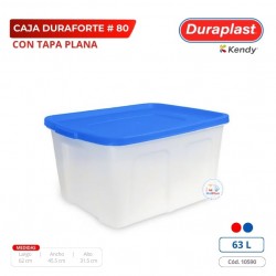 Caja Duraforte # 80 Con Tapa Plana
