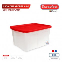 Caja Duraforte # 80 Con Tapa Plana