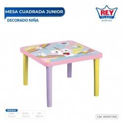 MESA CUADRADA JUNIOR DECORADO NIÑA