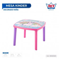 MESA KINDER DECORADO NIÑA