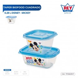 TAPER BIOFOOD CUADRADO 0.28 L DISNEY - MICKEY