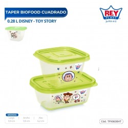 TAPER BIOFOOD CUADRADO 0.28 L DISNEY - TOY STORY