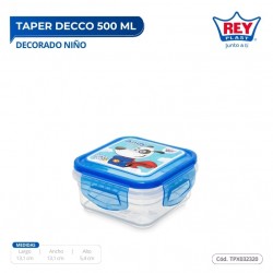 TAPER DECCO 500 ML DECORADO NIÑO
