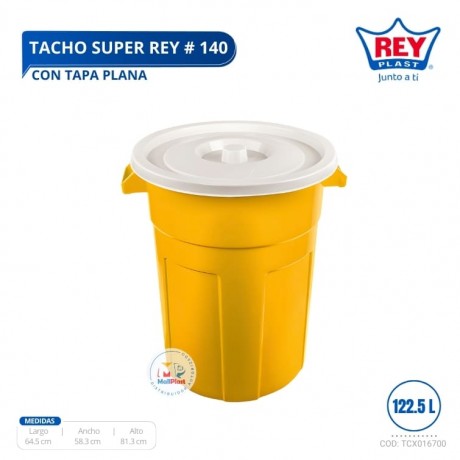 Tacho Súper Rey # 140 C/tapa Plana